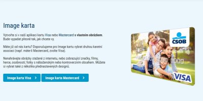 Nabídka ČSOB fyzické platební karty s vlastním potiskem