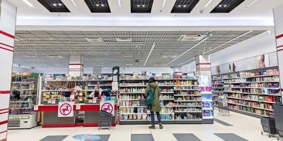 Interiér drogerie Rossmann