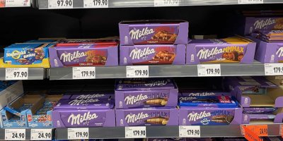 Čokoláda Milka v obchodě