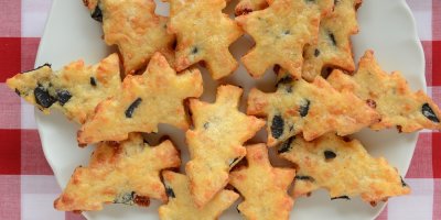 Parmazánové sušenky s olivami 