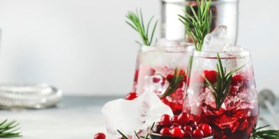 Sněžítkové koktejly s brusinkami