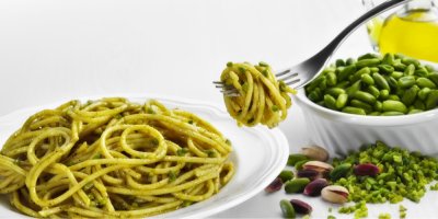 Špagety s pistáciemi 