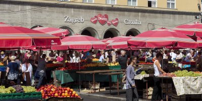 Chorvatský trh se zeleninou a ovocem