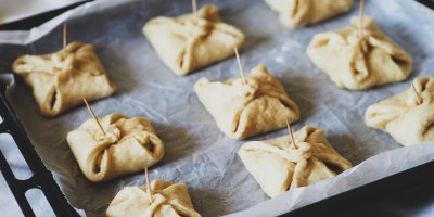 Tvarohové šátečky na plechu