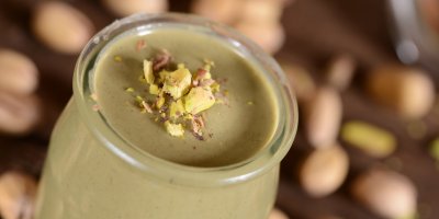 Pistáciový krém ve skleničce