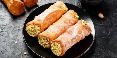 Cannoli s pistáciemi