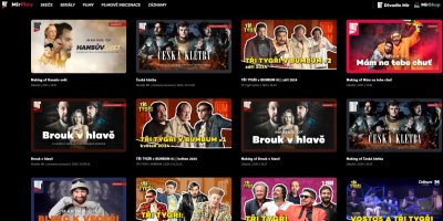 Nabídka záznamů představení na online platformě MírPlay