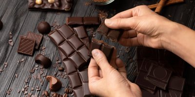 Tabulka čokolády, rozlomená