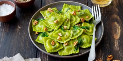 Špenátové ravioli