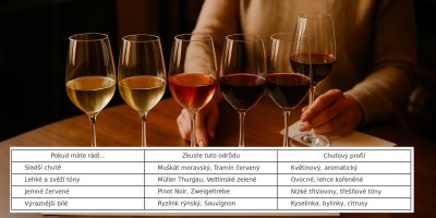 Tabulka jak si vybrat víno 