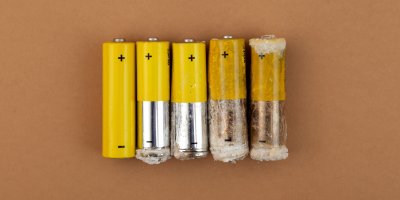 Různý stupeň poškození baterií