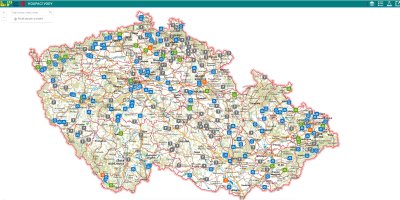 Mapa koupacích vod v České republice