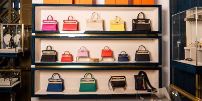 Kabelky Hermès Birkin v pařížském butiku