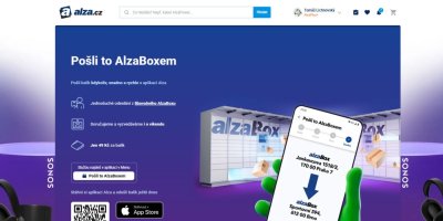 Služba Pošli to AlzaBoxem na stránkách Alzy