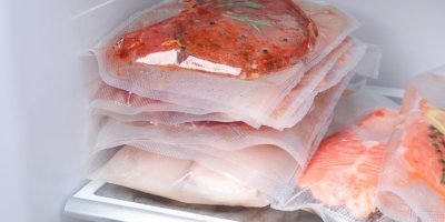 Vakuované maso v lednici