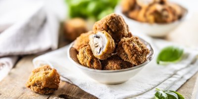 Smažené houby v trojobalu