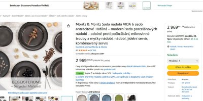 Sada nádobí na e-shopu Amazonu