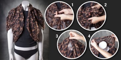 Postup uvázání šátku