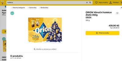 Screenshot webu Billa