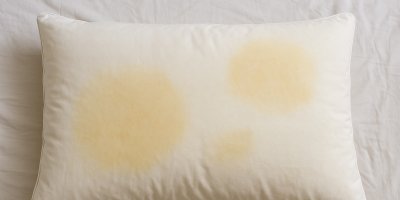 Polštář se žlutými skvrnami
