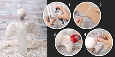 Postup výroby anděla z lahve