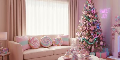 Vánoční výzdoba v růžové