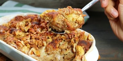 Žemlovka v zapékací nádobě