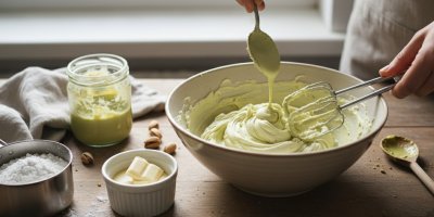 Příprava pistáciového cukroví