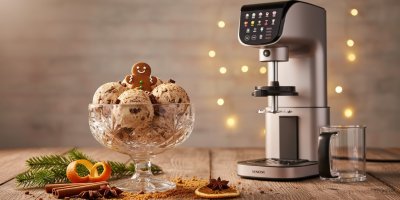Zmrzlinovač SENCOR SIC 5050WS GELATERIA (5 999 Kč), stylový pomocník, který se neztratí ani v zimě, ani v létě.