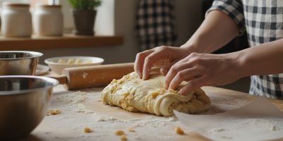 Příprava těsta na válu