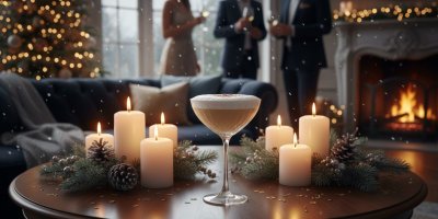 Drink ve vánočním obýváku