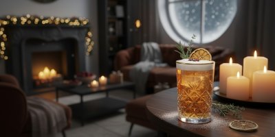 Drink ve vánočním obýváku