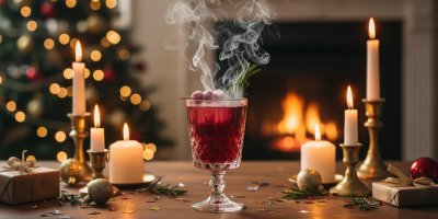 Drink ve vánočním obýváku