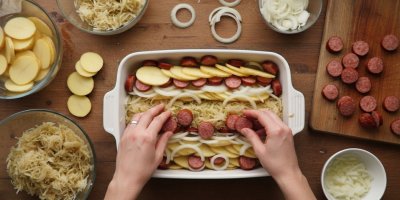 Příprava zabečených brambor