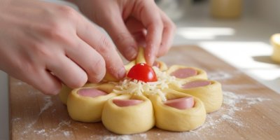 Příprava slaných kytiček