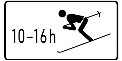 Značka 10–16 h pro lyžaře