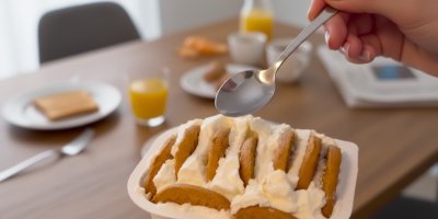 Nabírání dezertu lžičkou