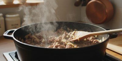 Příprava masa v pekáči