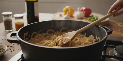 Příprava karamelizované cibule