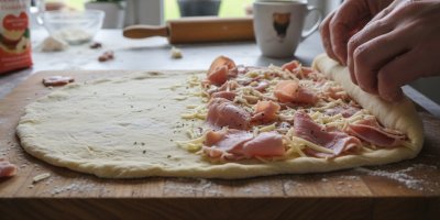 Příprava těsta na slaný závin 