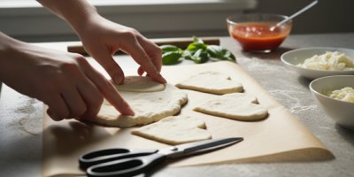 Příprava valentýnské pizzy