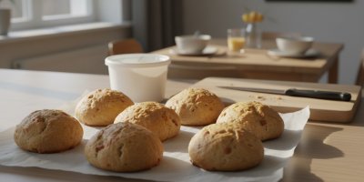 Bulky na pečicím papíru