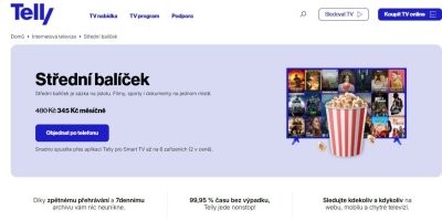 Náhled webu Telly