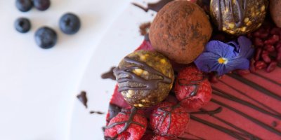 Malinový dort s tvarohem