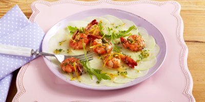 Kedlubnové carpaccio s olivovým olejem