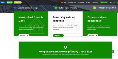 Webové stránky projektu Nová zelená úsporám
