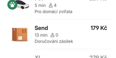 Náhled Bolt aplikace