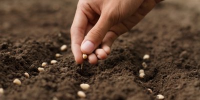 Ruka vysévá semínka