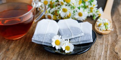 Čajové sáčky s květy heřmánku