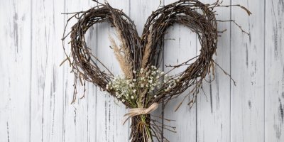 Dekorační srdce z větviček